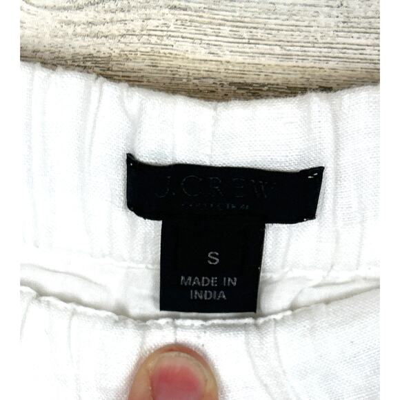 J.Crew Women’s Small White Linen Embroidered Boho Tassel Lightweight Shorts NEW - Picture 4 of 8